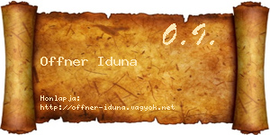 Offner Iduna névjegykártya